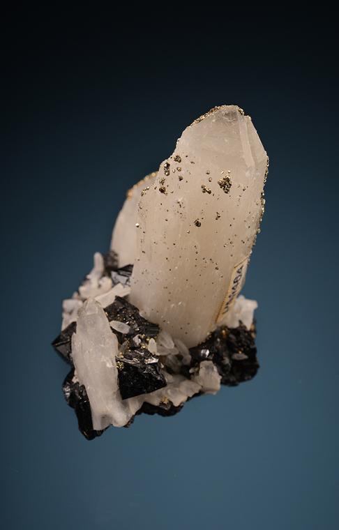 QUARTZ with PYRITE on CASSITERITE